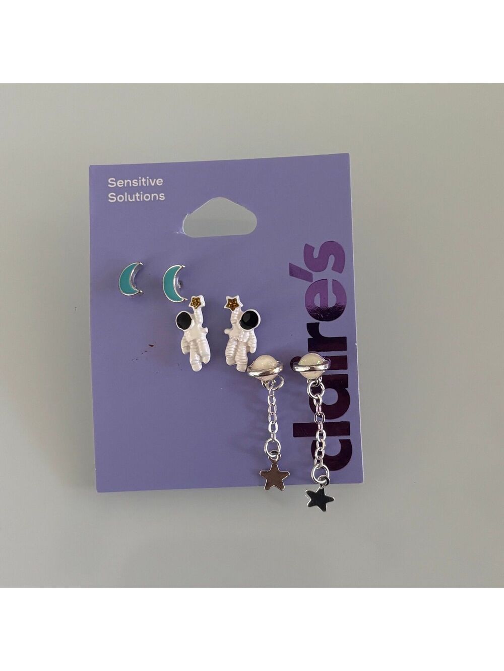 Claire’s 3-Pack Space Themed Earrings